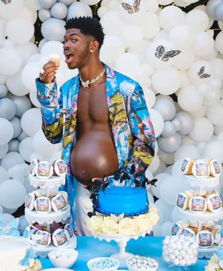 Lil Nas X enjoying his baby shower