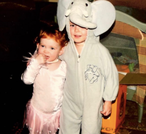 little sadie sink with her brother mitchell