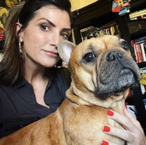 dana loesch with her pet dog