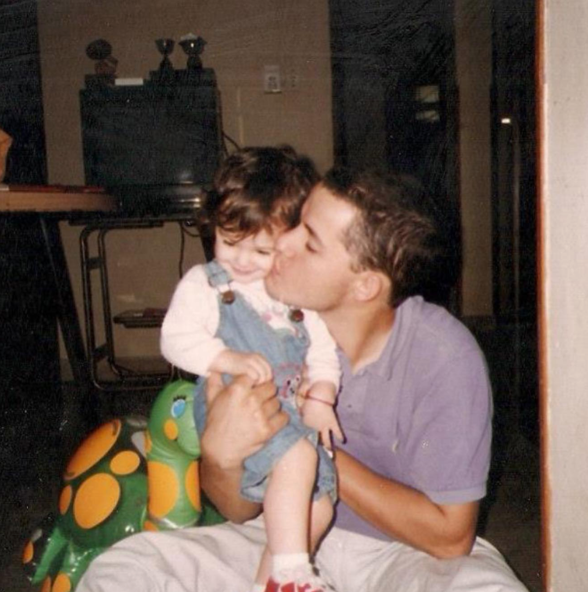 Agustina childhood picture with her dad