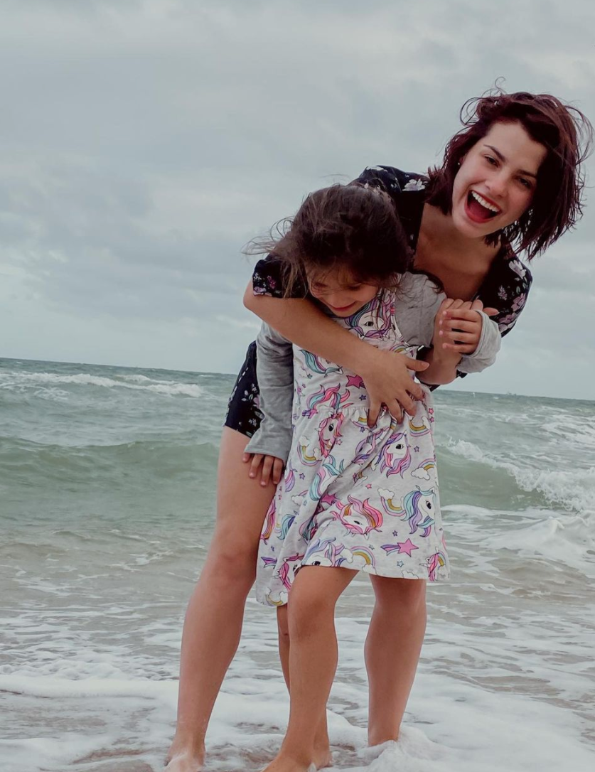 Agustina with her cousin