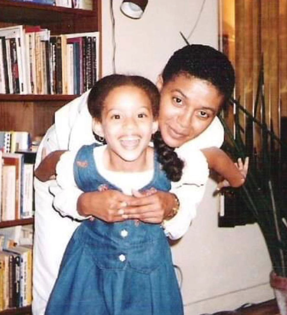 Elizabeth with her mom