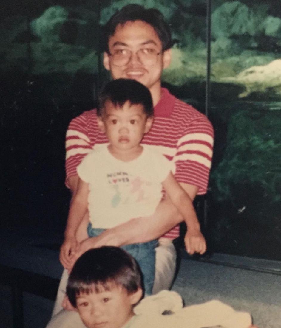 Shin Lim with his father