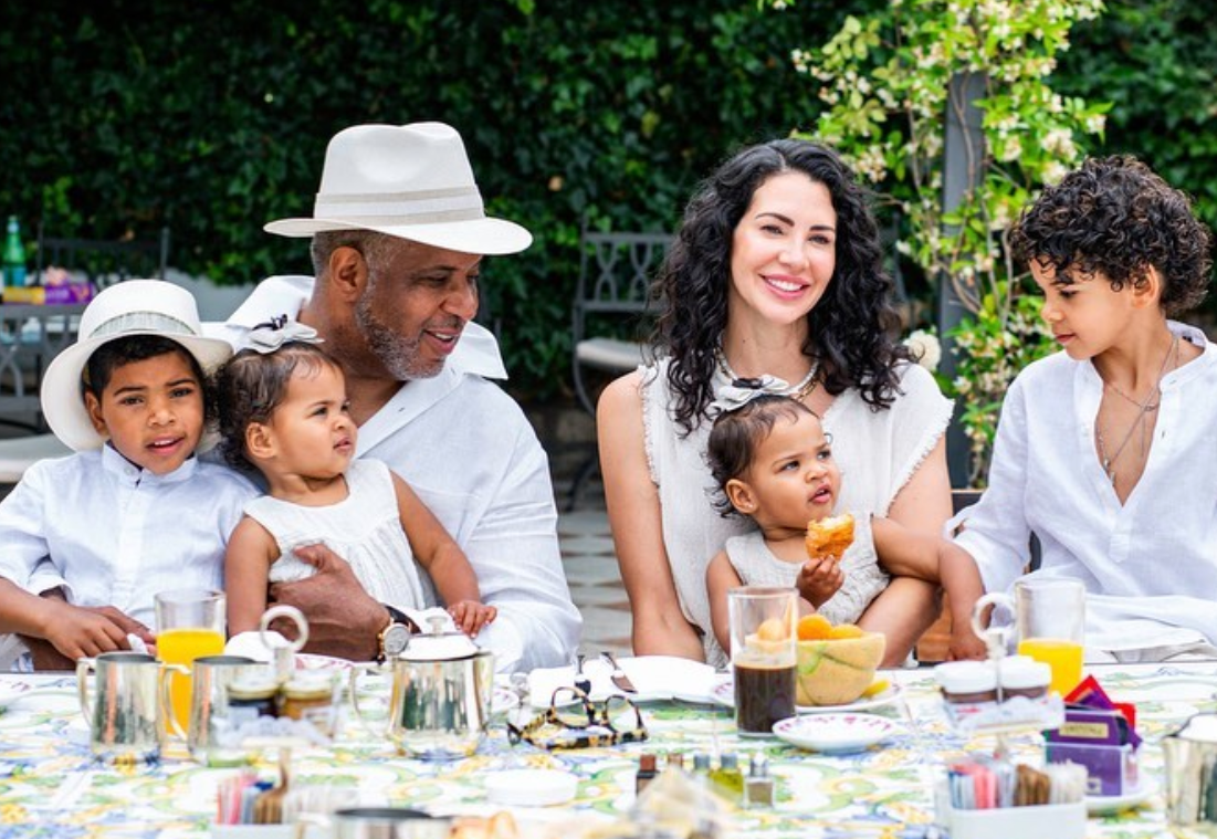  Smith with her husband and children's
